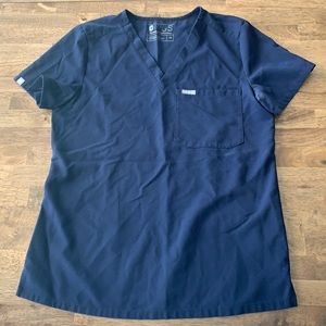 FIGS navy blue Catarina scrub top XS